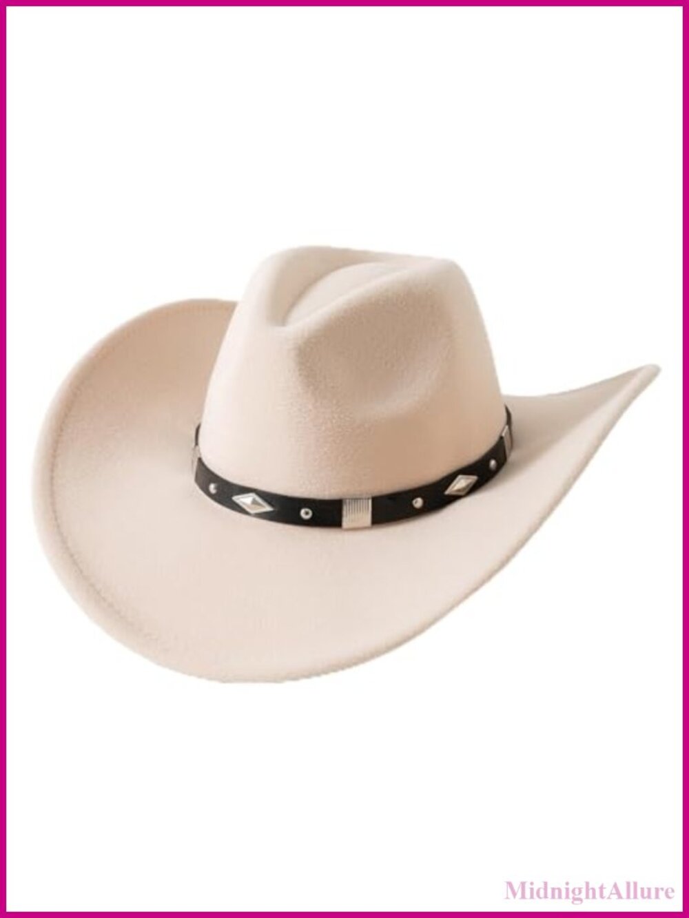 Wide Brim Felt Cowboy Hat Belt Buckle Western Cowgirl Costume
